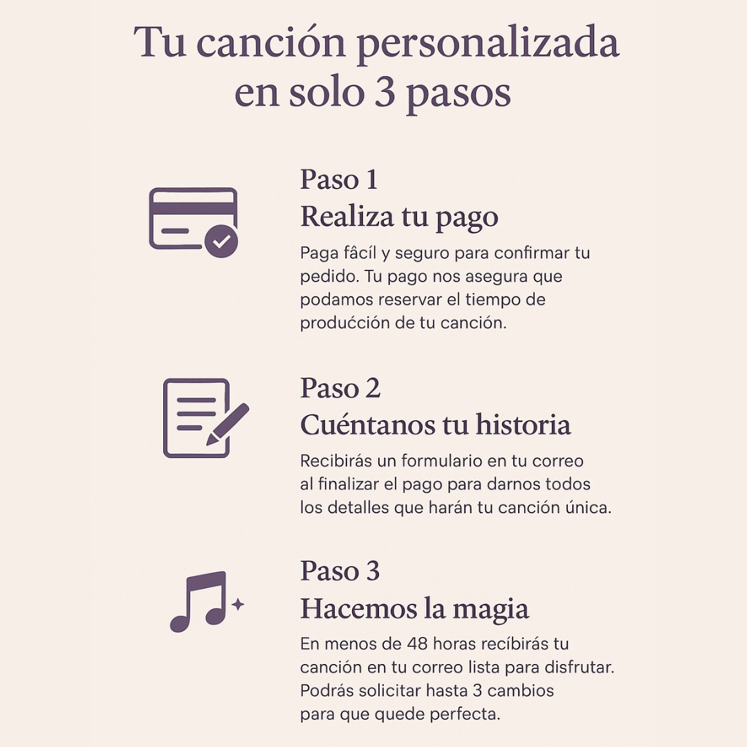 🎵 CANCIÓN MANTRA PERSONALIZADA 💜 Regalo: 3 canciones extra GRATIS🎁 + Guía Digital📚