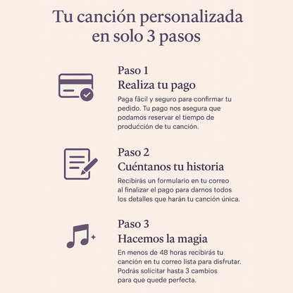 🎵 CANCIÓN MANTRA PERSONALIZADA 💜 Regalo: 3 canciones extra GRATIS🎁 + Guía Digital📚