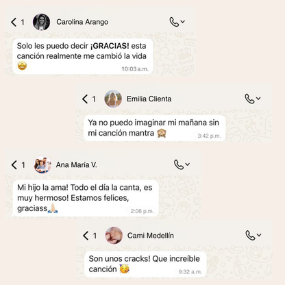 🎵 CANCIÓN MANTRA PERSONALIZADA 💜 Regalo: 3 canciones extra GRATIS🎁 + Guía Digital📚